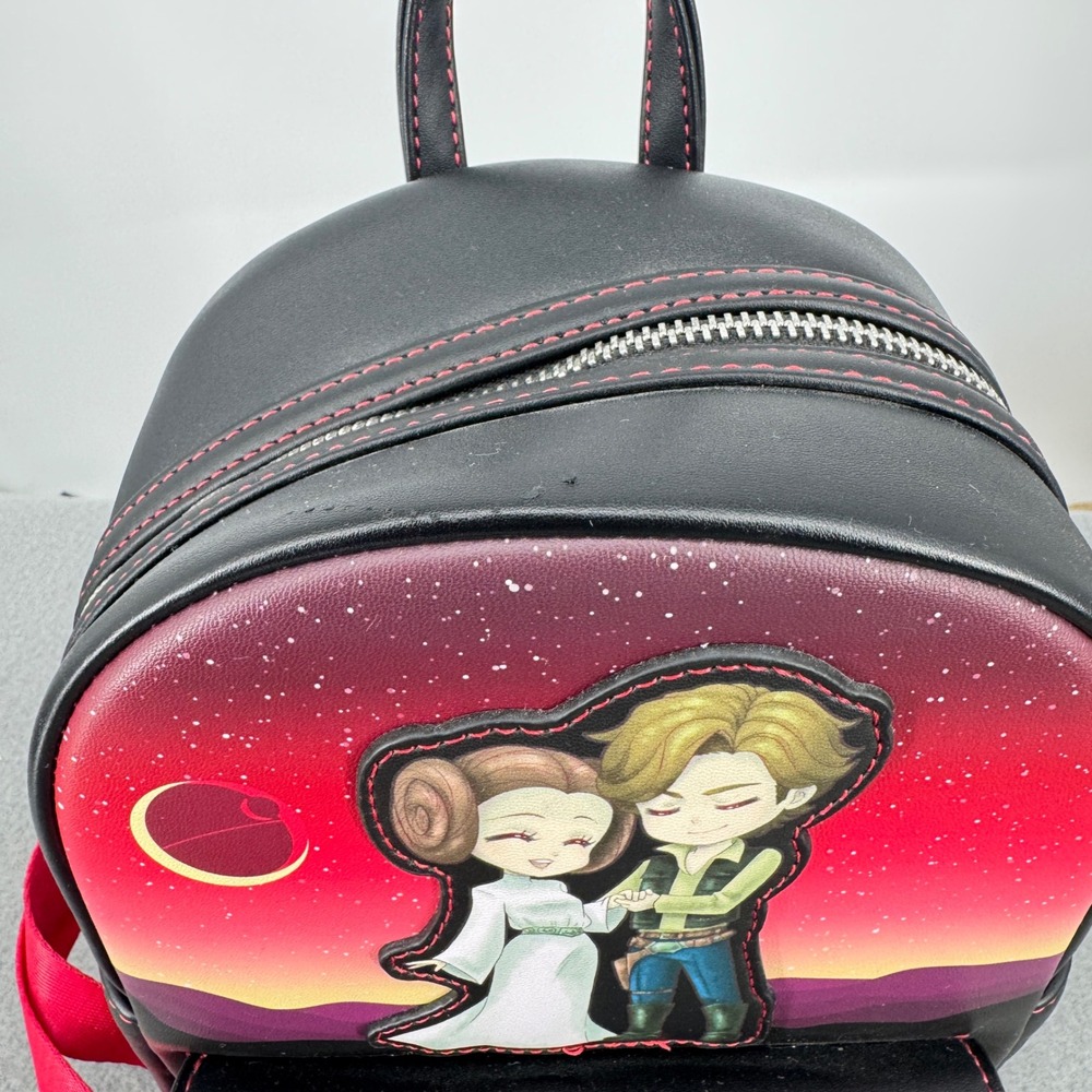 Loungefly Star Wars Han Solo Princess Leia I Love You I Know Mini Backpack Set - Picture 8 of 12